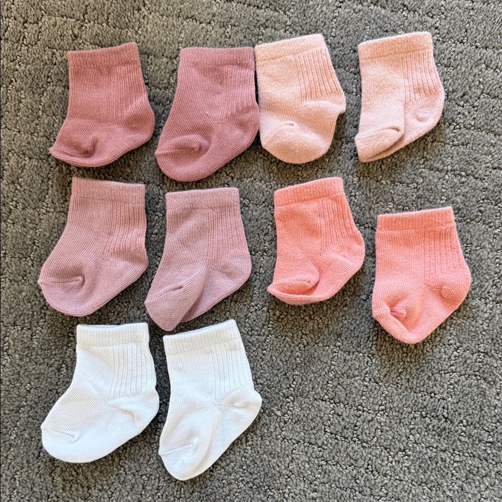 Target Assorted Pink and White Kids Socks Collection NWOT